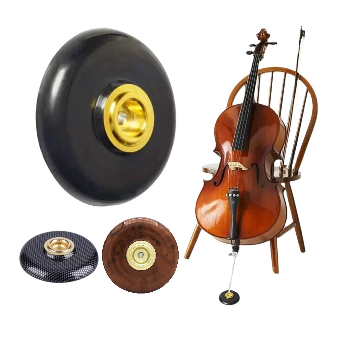 Musical Instrument Symbols - Alfombrilla antideslizante para violonchelo, accesorios protectores