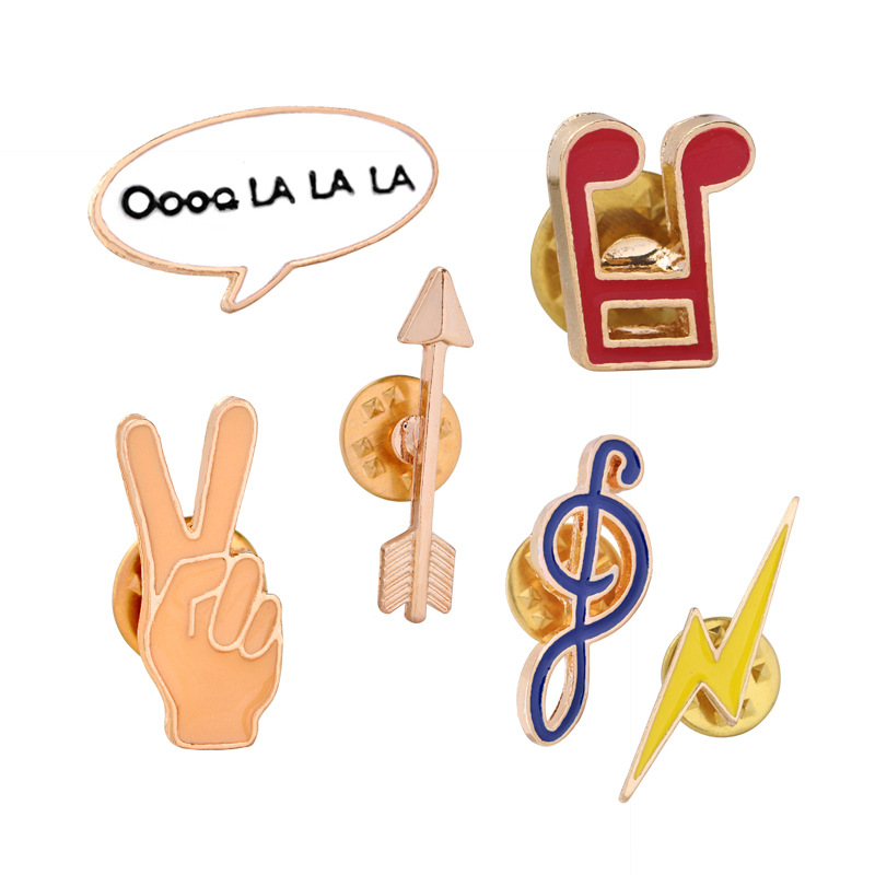 Musical Instrument Symbols - Símbolos musicales Vintage, gestos, insignias esmaltadas