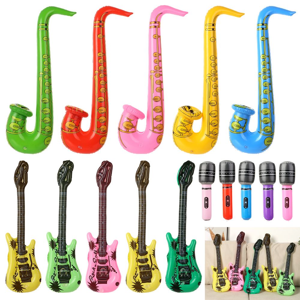 Musical Instrument That You Blow Into - Set de 5 Guitarras, 5 Saxofones,