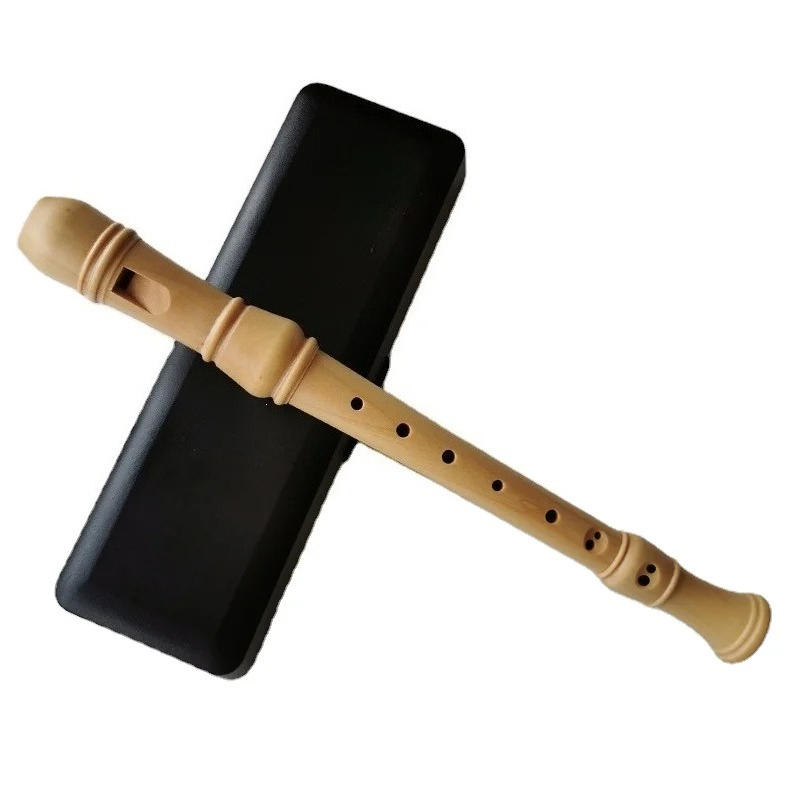 Musical Instrument German - Grabador Soprano de madera maciza de