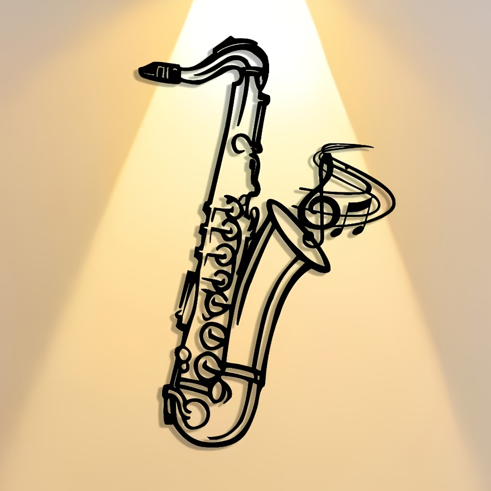 Placa decorativa de saxofón de - Musical Instrument Image reseña y precio