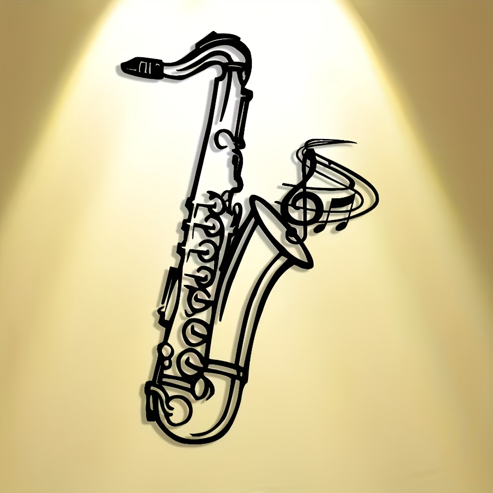 Placa decorativa de saxofón de - Musical Instrument Image reseña y precio