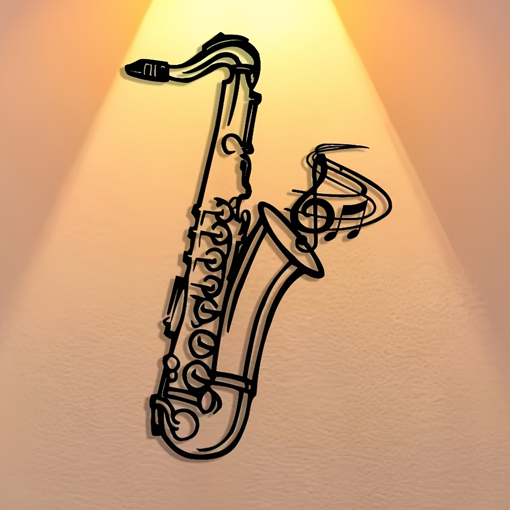 Placa decorativa de saxofón de - Musical Instrument Image reseña y precio