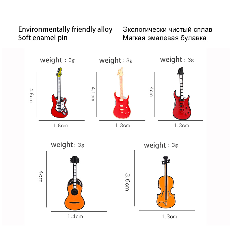 Alfileres, broches personaliza - Musical Instrument Symbols reseña y precio