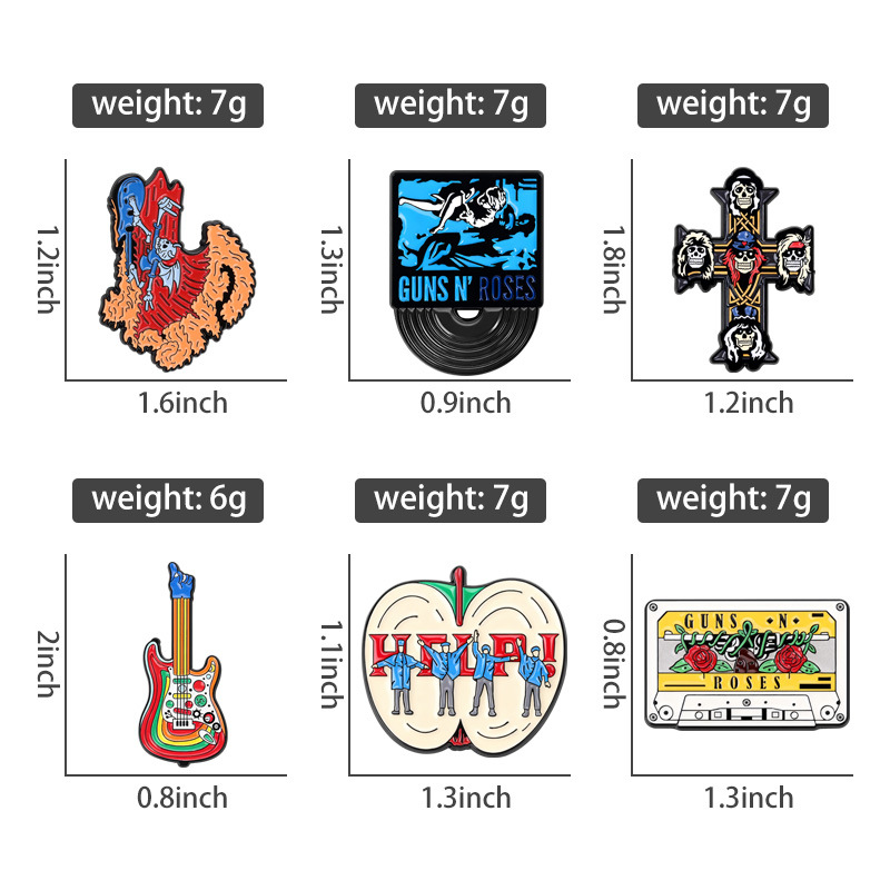 Pins de esmalte personalizados - Musical Instrument Symbols reseña y precio