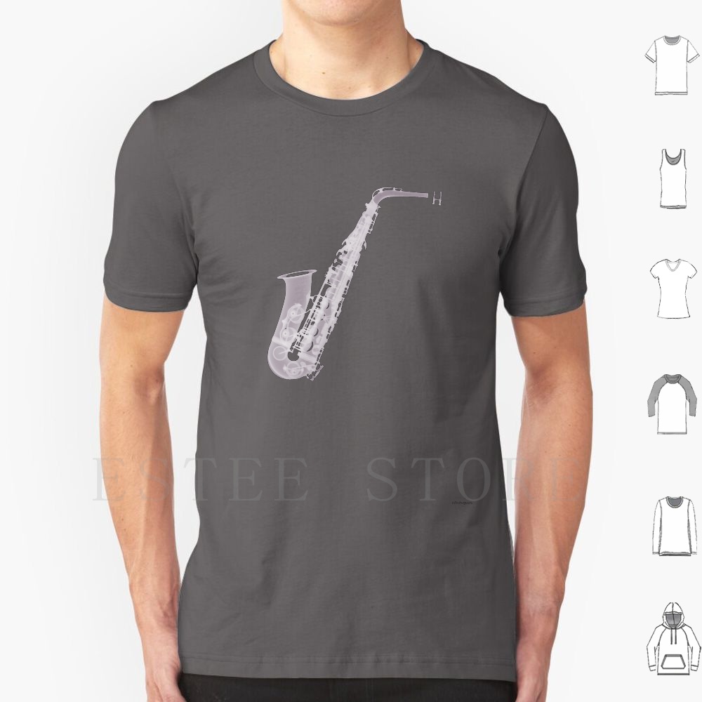 Saxofón-X-Ray camiseta DIY tam - Musical Instrument Image reseña y precio