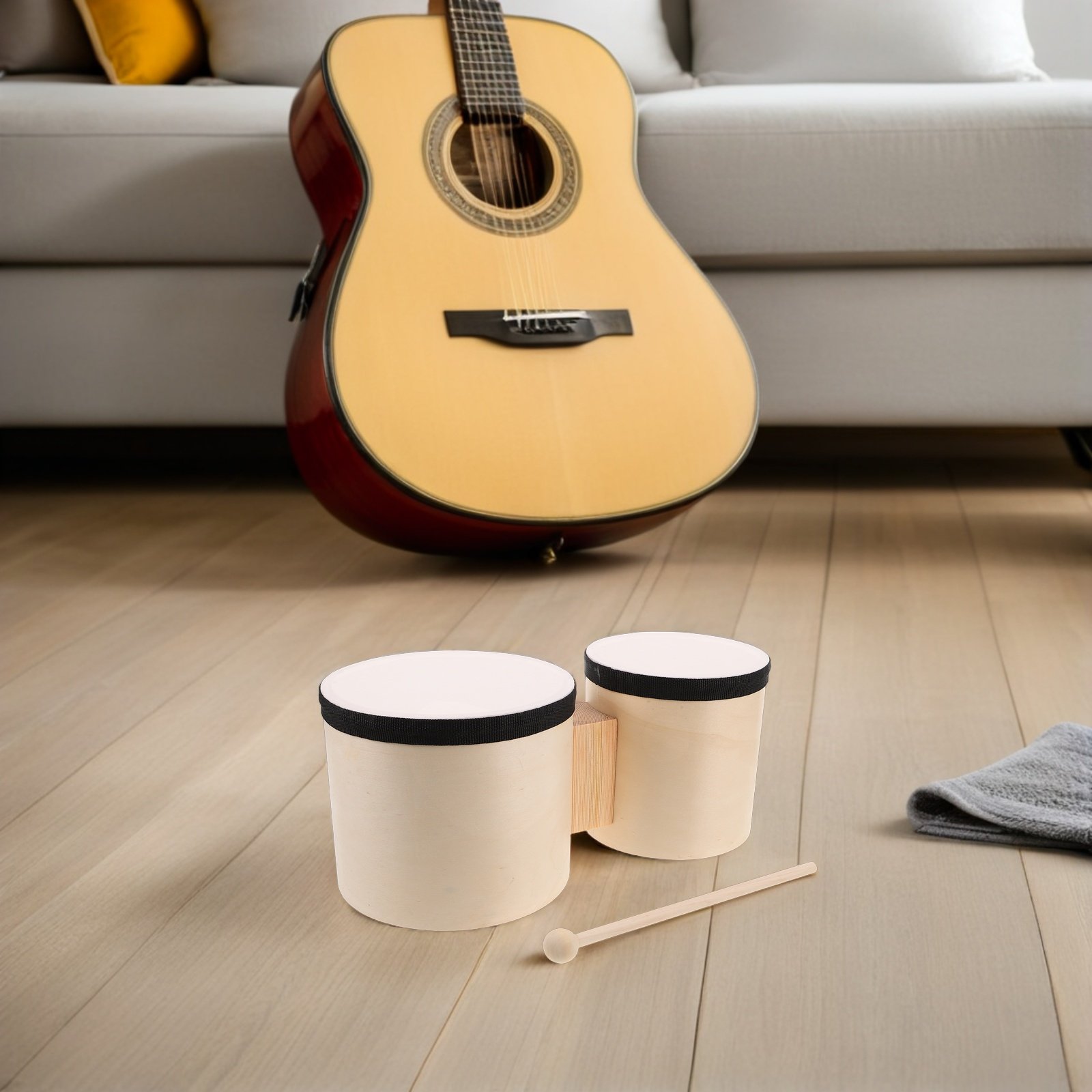 1 Juego de Bongos de Madera, T - Musical Instrument Percussion reseña y precio