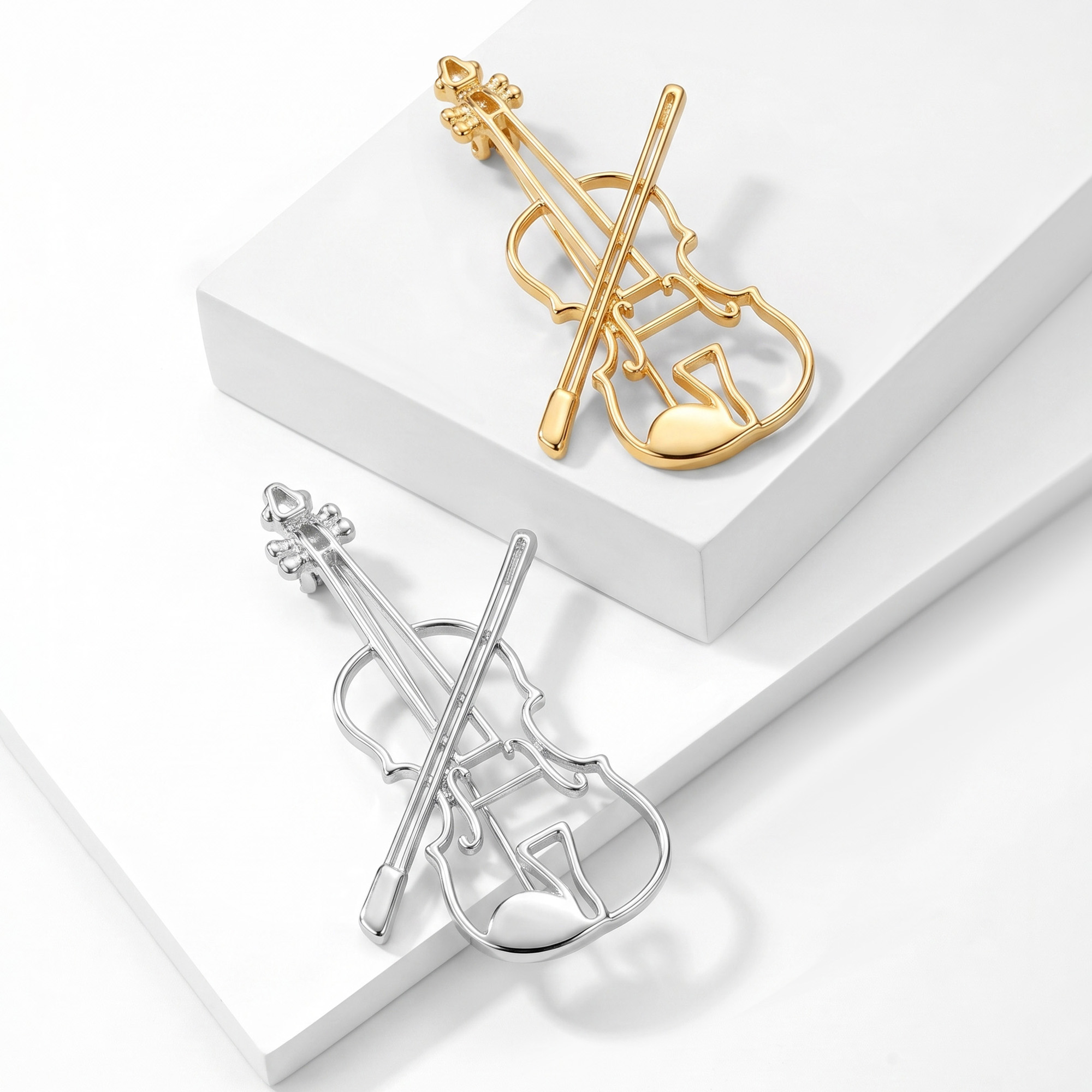 Beaut&Berry Elegantes broches  - Musical Instrument Symbols reseña y precio