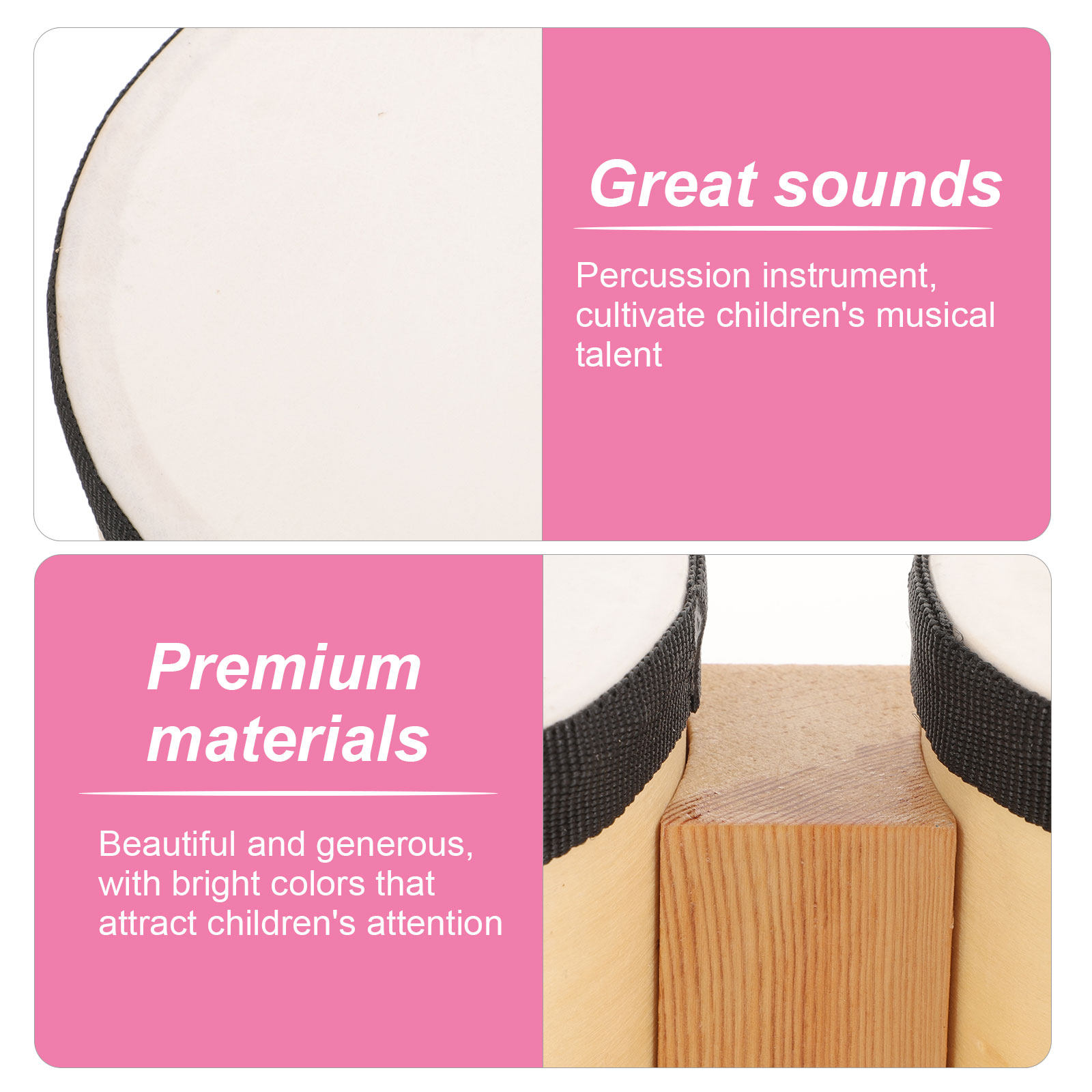 Tambor de Percusión de Madera, - Musical Instrument Percussion reseña y precio