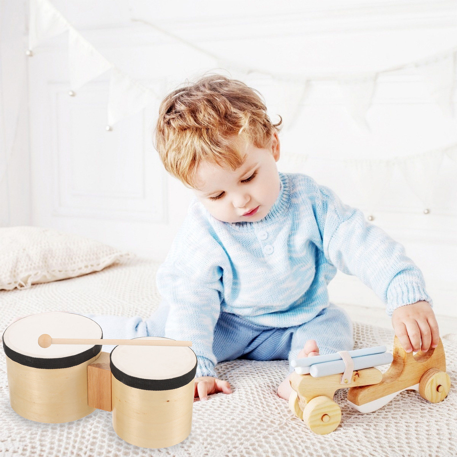 Tambor de Percusión de Madera, - Musical Instrument Percussion reseña y precio