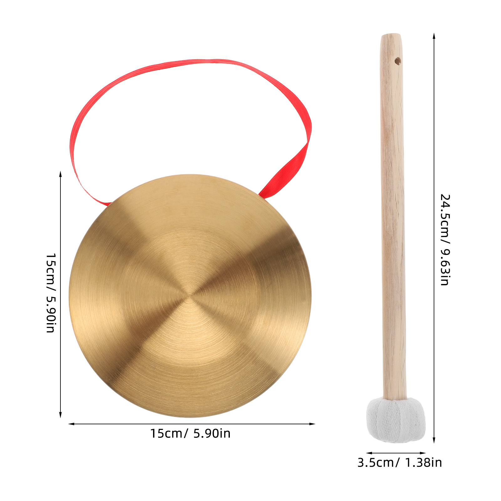 1 Juego de Mini Gong de Cobre  - Musical Instrument Percussion reseña y precio