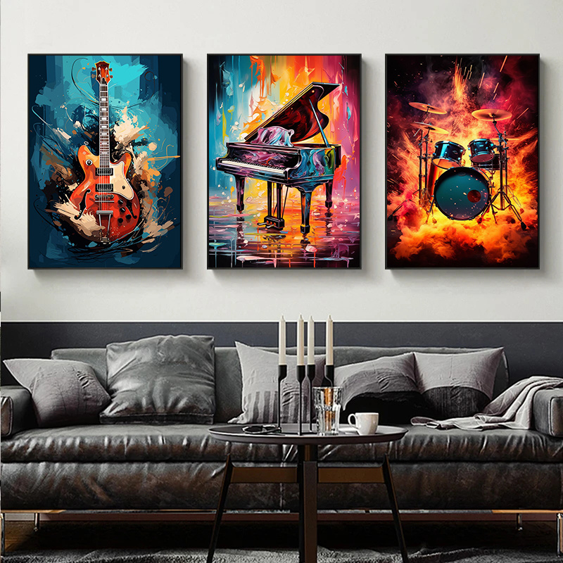 Arte colorido abstracto, instr - Musical Instrument Image reseña y precio