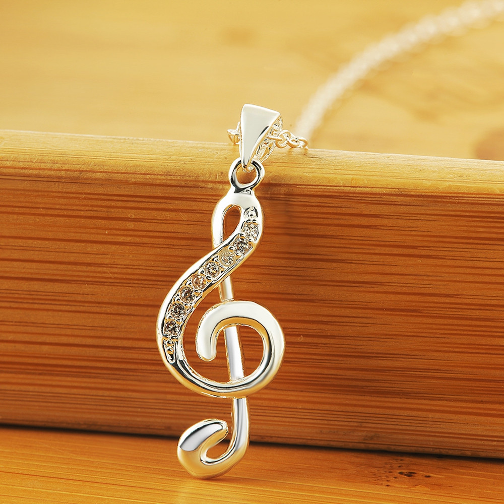 Collar de plata 925 de 45CM y  - Musical Instrument Symbols reseña y precio