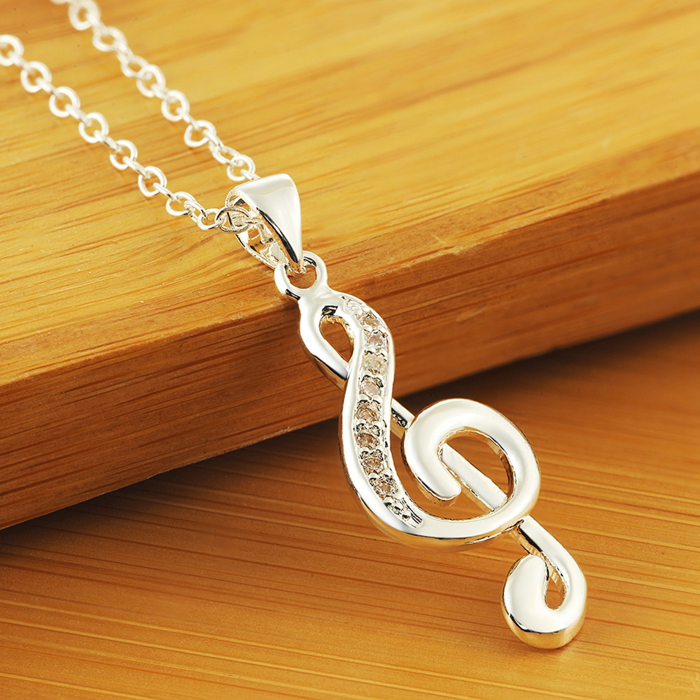 Collar de plata 925 de 45CM y  - Musical Instrument Symbols reseña y precio