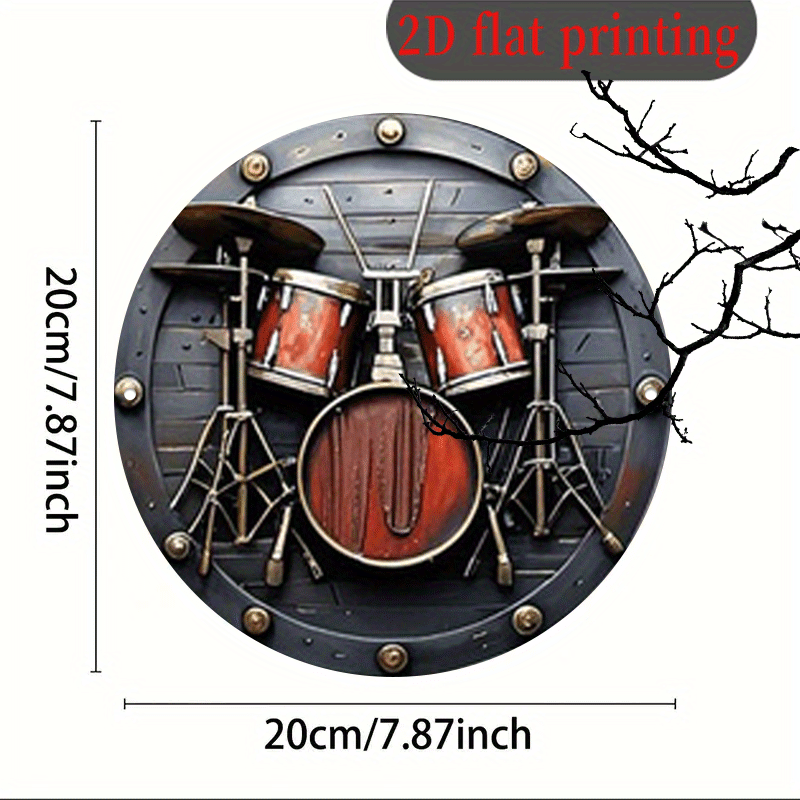 2D plano, 1 pieza, 20,32x20,32 - Musical Instrument Drum reseña y precio