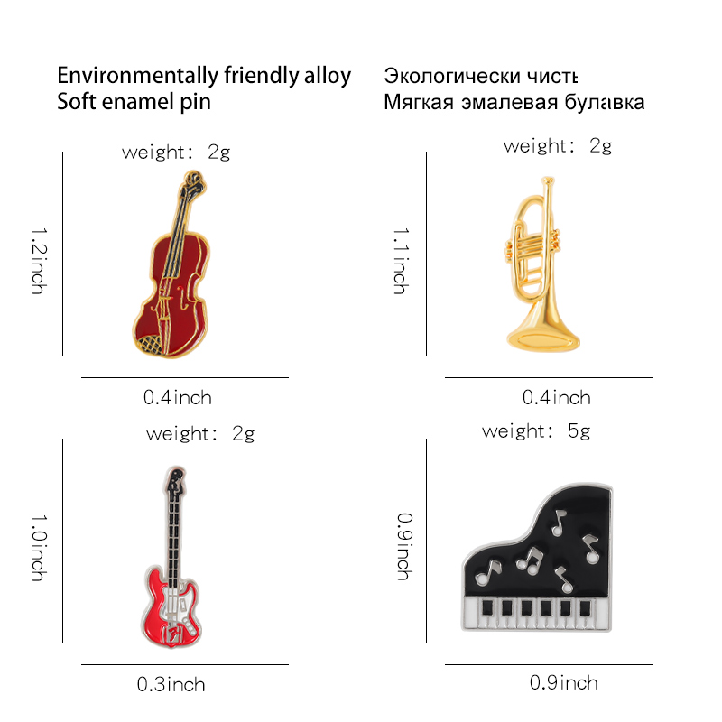 Pin de esmalte de concierto pa - Musical Instrument Symbols reseña y precio