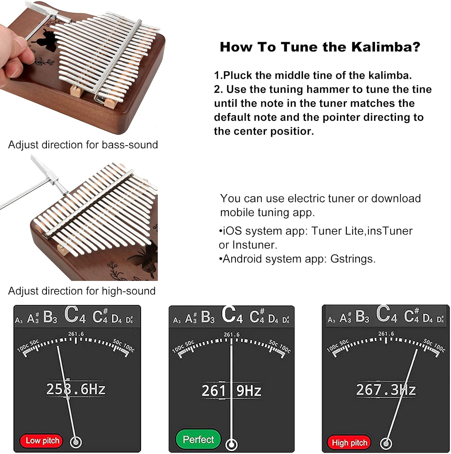 Kalimba, Piano de Pulgar de 21 - Musical Instrument Kalimba reseña y precio