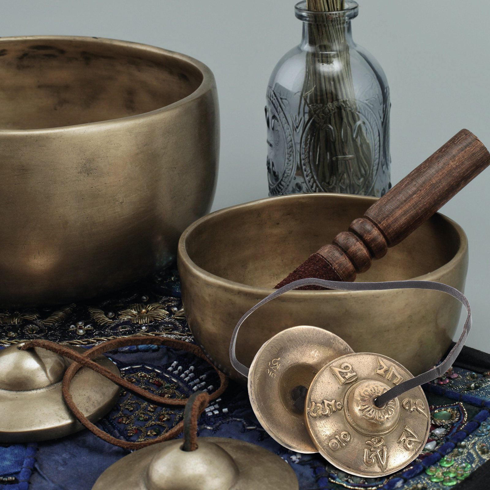 1 Par de Campanas Tibetanas Ti - Musical Instrument Percussion reseña y precio