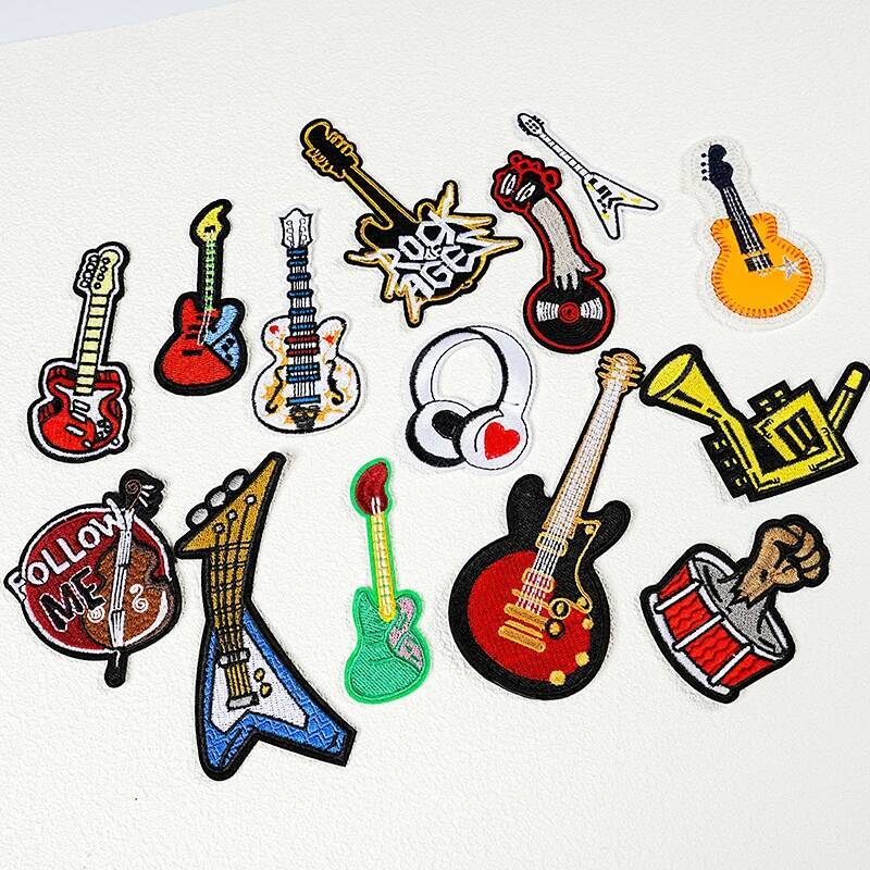 Parches bordados para planchar - Musical Instrument Image reseña y precio