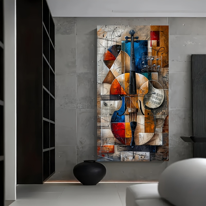 Póster de violonchelo abstract - Musical Instrument Image reseña y precio